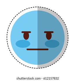 comic face emoticon isolated icon vector illustration design