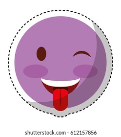 comic face emoticon isolated icon vector illustration design