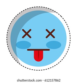 comic face emoticon isolated icon vector illustration design