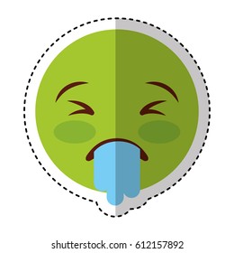 comic face emoticon isolated icon vector illustration design