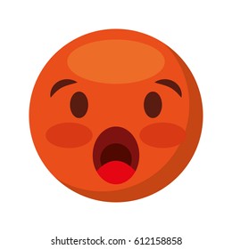 comic face emoticon isolated icon vector illustration design