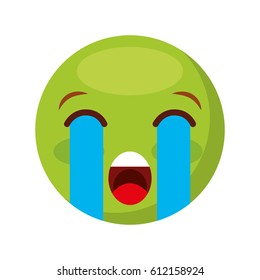 comic face emoticon isolated icon vector illustration design