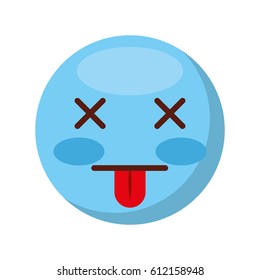 comic face emoticon isolated icon vector illustration design