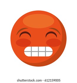 comic face emoticon isolated icon vector illustration design