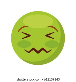comic face emoticon isolated icon vector illustration design