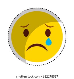 comic face emoticon isolated icon vector illustration design