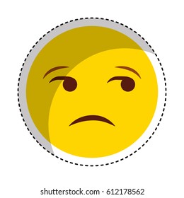 comic face emoticon isolated icon vector illustration design