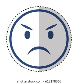comic face emoticon isolated icon vector illustration design