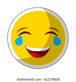comic face emoticon isolated icon vector illustration design