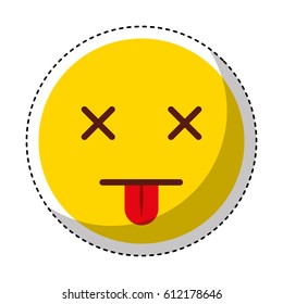 comic face emoticon isolated icon vector illustration design