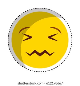 comic face emoticon isolated icon vector illustration design
