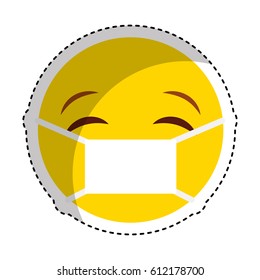 comic face emoticon isolated icon vector illustration design