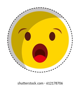comic face emoticon isolated icon vector illustration design
