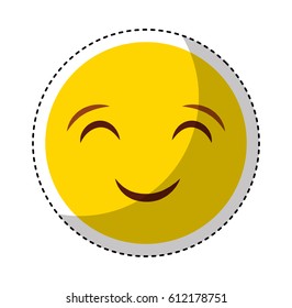 comic face emoticon isolated icon vector illustration design