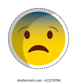 comic face emoticon isolated icon vector illustration design