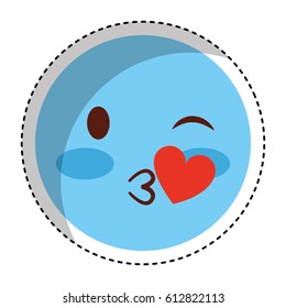 comic face emoticon isolated icon
