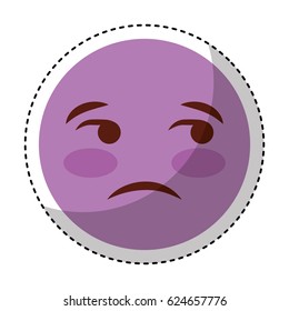comic face emoticon isolated icon