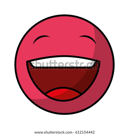 comic face emoticon isolated icon vector illustration design