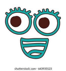 comic face kawaii styke