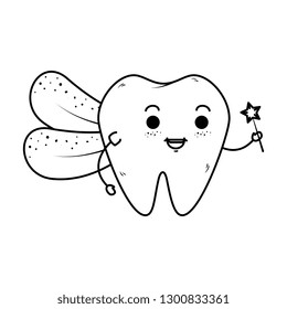 comic fairy tooth kawaii character