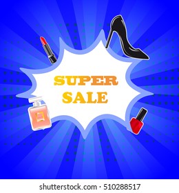 Comic fashion background. Vector stock.