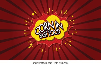 archivo de diseño de comida rápida de cómico EPS 10