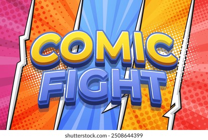 Comic Fight 3D Text Effect