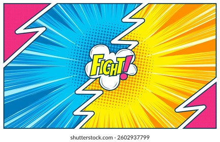 Comic fight cartoon template background