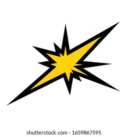 comic flash graphic icon illustration