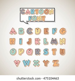 comic font alphabet pop art vector illustration design