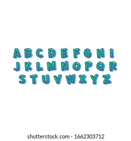 comic font. Alphabet for writing design texts.