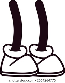 Pie cómico de pie de Ilustración vectorial