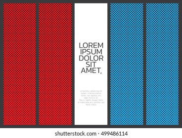 Comic frame space for text and photo. template cartoon concept. red and blue color tone.