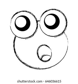 comic frog character icon