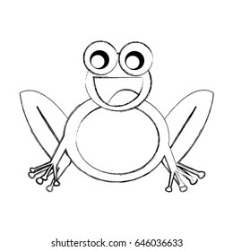 comic frog character icon