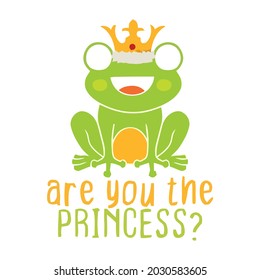 comic frog funny prince princess joke pun fun vector design illustration print wall art poster canvas