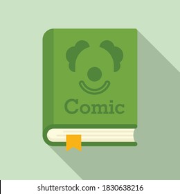 Comic genre book icon. Flat illustration of comic genre book vector icon for web design