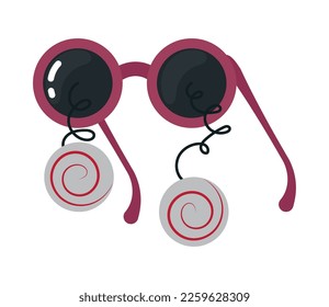 comic glasses with bulging eyes accessory
