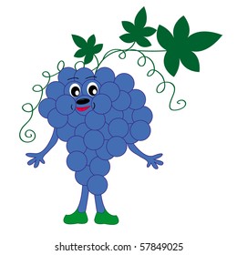 comic grape vector