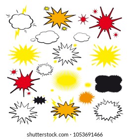 Comic Graphic Novel Cartoon effect element set