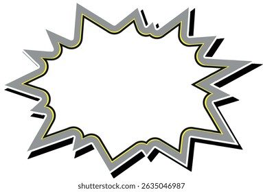 Comic Grey Color estalló. Pop arte retro Vector Illustrator.