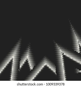 Comic halftone background. Vector retro dotted template for labels and sketches. White and black geometric gradient for pop art designs. Vintage backdrop with isolated pattern for cartoon book.