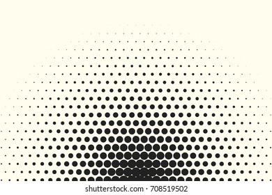 Comic halftone background. Vector retro dotted template for labels. White and black geometric gradient for pop art designs. Vintage backdrop with isolated pattern for cartoon book.