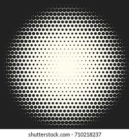 Comic halftone background. Vector retro dotted template for labels. White and black geometric gradient for pop art designs. Vintage backdrop with isolated pattern for cartoon book.