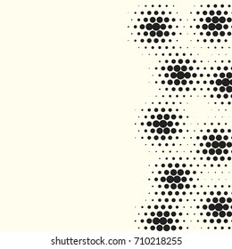 Comic halftone background. Vector retro dotted template for labels. White and black geometric gradient for pop art designs. Vintage backdrop with isolated pattern for cartoon book.