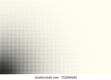 Comic halftone background. Vector retro dotted template for labels. White and black geometric gradient for pop art designs. Vintage backdrop with isolated pattern for cartoon book.
