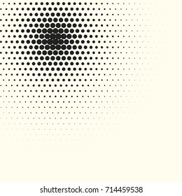 Comic halftone background. Vector retro dotted template for labels. White and black geometric gradient for pop art designs. Vintage backdrop with isolated pattern for cartoon book.