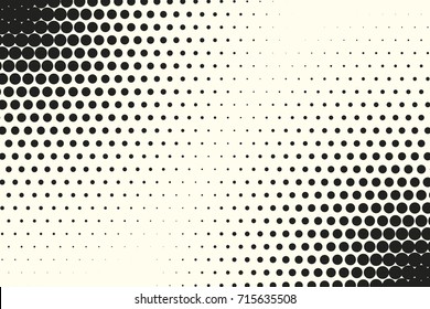 Comic Halftone Background. Vector Retro Dotted Template For Labels. White And Black Geometric Gradient For Pop Art Designs. Vintage Backdrop With Isolated Pattern For Cartoon Book.