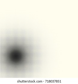 Comic halftone background. Vector retro dotted template for labels. White and black geometric gradient for pop art designs. Vintage backdrop with isolated pattern for cartoon book.
