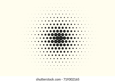 Comic halftone background. Vector retro dotted template for labels. White and black geometric gradient for pop art designs. Vintage backdrop with isolated pattern for cartoon book.